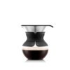 Bodum 17oz Pour Over Coffee Maker, High-Heat Borosilicate Glass with Reusable Stainless Steel Filter and Black Sleeve - Made in Portugal Bodum 17oz Pour Over Coffee Maker, High-Heat Borosilicate Glass with Reusable Stainless Steel Filter and Black Sleeve - Made in Portugal