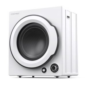 COSTWAY Portable Clothes Dryer, 13.2 LBS Front Load Compact Laundry Dryer with Stainless Steel Drum, 5 Drying Programs and Adjustable Exhaust Vent, Electric Tumble Laundry...