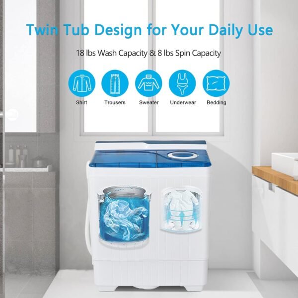 COSTWAY Portable Washing Machine Review Twin Tub Convenience Meets Compact Power