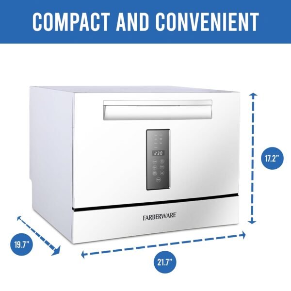 Farberware Compact Countertop Dishwasher Review 7 Wash Programs for Small Spaces