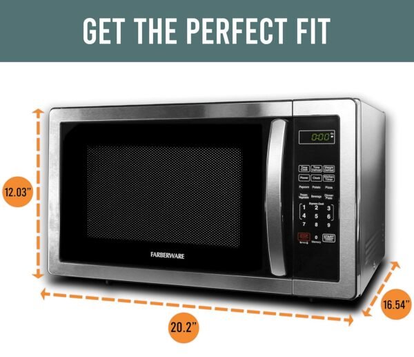 Farberware Countertop Microwave Oven Review Powerful 1000 Watt Stainless Steel Model
