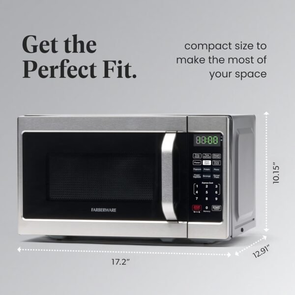 Farberware Countertop Microwave Review Powerful 700 Watt Compact Stainless Steel Model