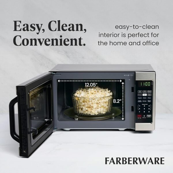 Farberware Countertop Microwave Review Powerful 700 Watt Compact Stainless Steel Model