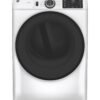 GE GFD55ESSNWW 28" Front Load Electric Dryer with 7.8 cu. ft. Capacity Built-in WiFi HE Sensor Dry and Sanitize Cycle in White