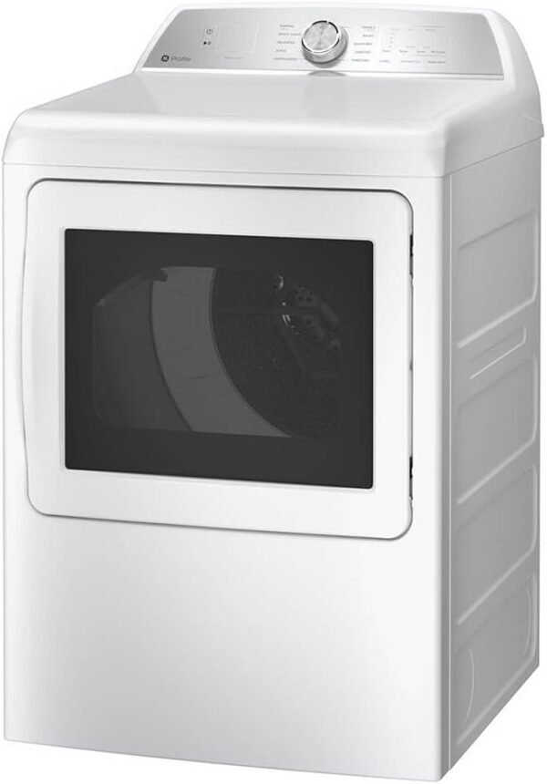 GE Profile PTD60EBSRWS 7.4 Cu. Ft. White Electric Dryer with Sanitize Cycle and Sensor Dry