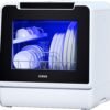HAVA Countertop Dishwasher, 8 Wash Programs NEW Upgraded Model Portable Dishwasher with Child Lock & Delayed Start Function, 5L Water Tank for Apartments, Dorms, and RVs - No...