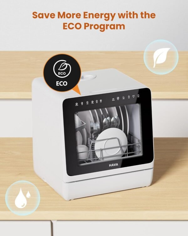 HAVA Countertop Dishwasher Review 2025 Upgraded Model with Water Softener and Energy Saving Features