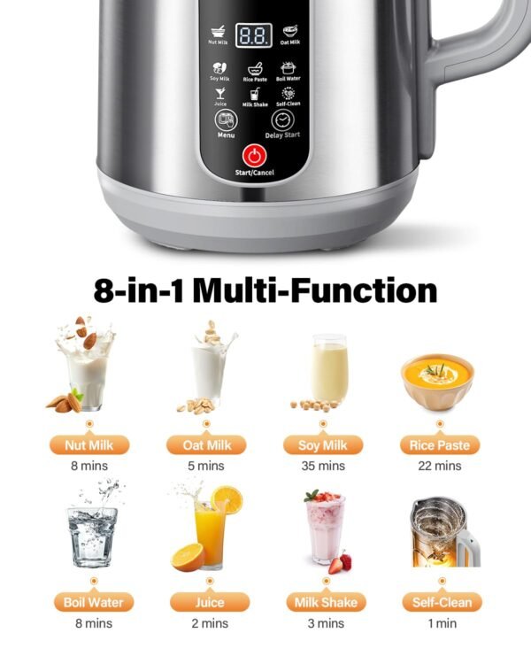 KIDISLE Nut Milk Maker Review Versatile Stainless Steel 8 in 1 Kitchen Appliance
