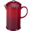 Le Creuset Stoneware French Press, 34 oz., Cerise