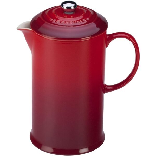 Le Creuset Stoneware French Press, 34 oz., Cerise