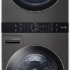 LG WKEX200HBA 27 Inch Smart Electric Single Unit WashTower with 4.5 cu. ft. Washer Capacity, 7.4 cu. ft. Dryer Capacity