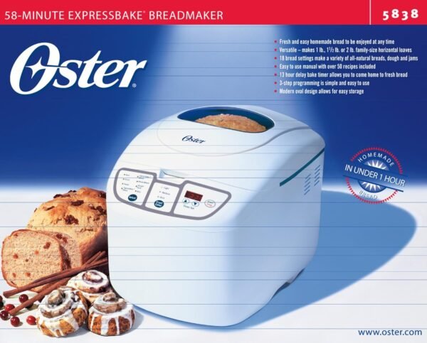 Oster 5838 Breadmaker Review Fast 2-Pound Loaves with ExpressBake Technology