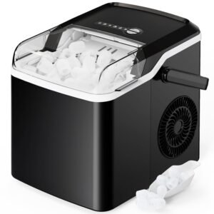 Silonn Countertop Ice Maker - 9 Cubes Ready in 6 Mins, 26lbs in 24Hrs, Portable Ice Machine with Self-Cleaning, 2 Sizes of Bullet Ice for Home/Kitchen/Party/RV, Black Silonn Countertop Ice Maker - 9 Cubes Ready in 6 Mins, 26lbs in 24Hrs, Portable Ice Machine with Self-Cleaning, 2 Sizes of Bullet Ice for Home/Kitchen/Party/RV, Black