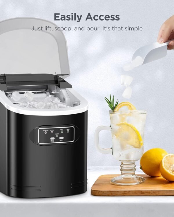 Silonn Ice Maker Review Fast Compact Countertop Machine with Dual Ice Sizes