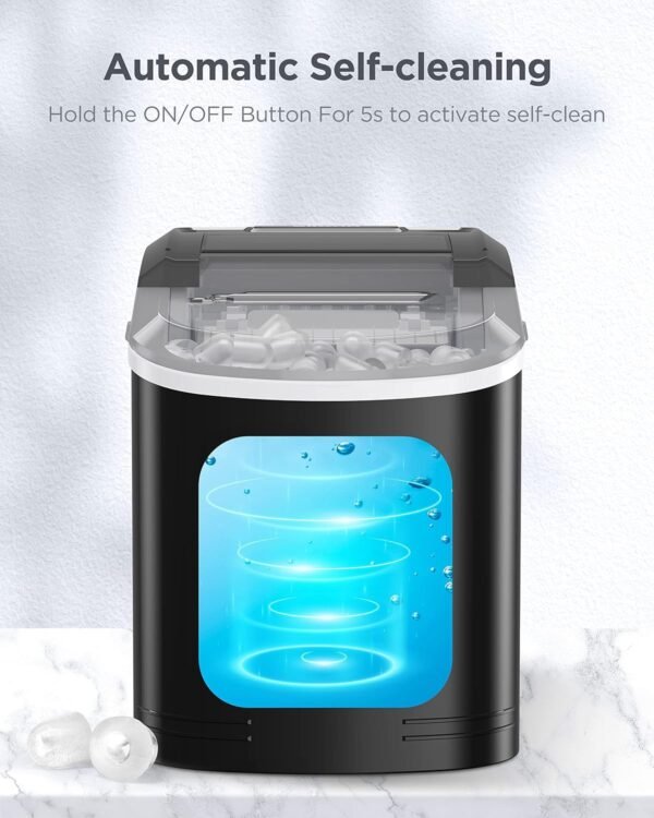 Silonn Ice Maker Review Fast Compact Countertop Machine with Dual Ice Sizes